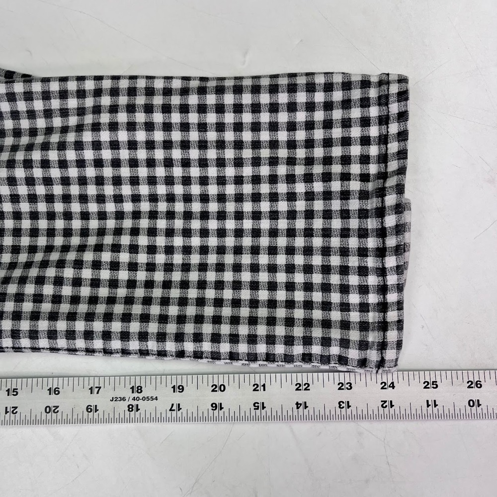 Sanctuary Denim Connector Kick Crop Gingham Checkered Pants Black White Size 33 - Picture 14 of 14